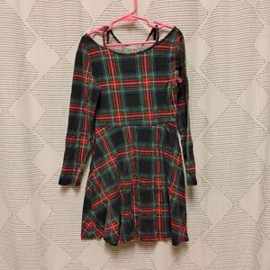 Children's Place Plaid Long Sleeve Kids Dress Size Medium 7 / 8